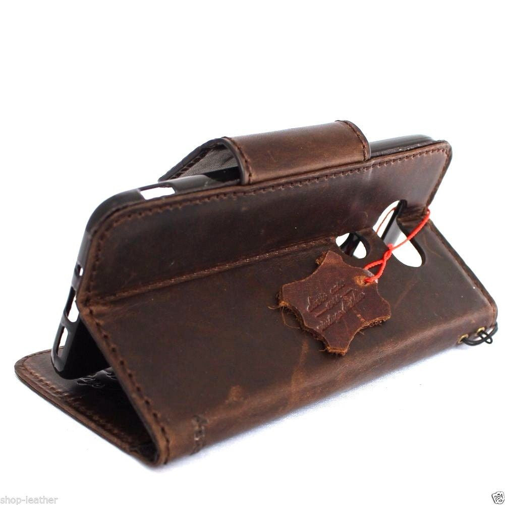 Handmade genuine vintage leather LG G5 phone case with slim, book-style luxury pro wallet design from DavisCase.