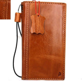 Echte Vintage-Lederhülle für Samsung Galaxy Note 4, Buch-Brieftaschenhülle, schlanke Kartenfächer, dünnes hellbraunes Daviscase