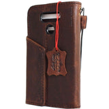 Genuine natural leather case for LG G6 book wallet cover premium handmade magnetic  brown jafo 48