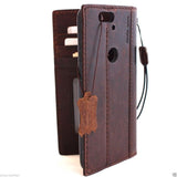 Echte Echtledertasche passend für Huawei Nexus 6P Bibelbuch Portemonnaie Handgemacht Retro Luxus IL