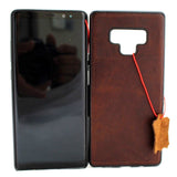 Echtes Lederetui für Samsung Galaxy Note 9, Buchcover, weiches magnetisches Vintage-Daviscase aus schlankem Gummi 