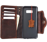 genuine handmade leather hard Case for Samsung Galaxy S8 Plus book wallet tic bracket jafo 48 design