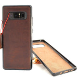 Genuine leather case fo samsung galaxy note 8 book cover soft magnetic vintage slim rubber daviscase