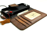 Echte Naturledertasche für Apple iPhone 12 Mini Wallet Art Vintage Magnetverschluss Design Karten Slim Soft Cover Davis