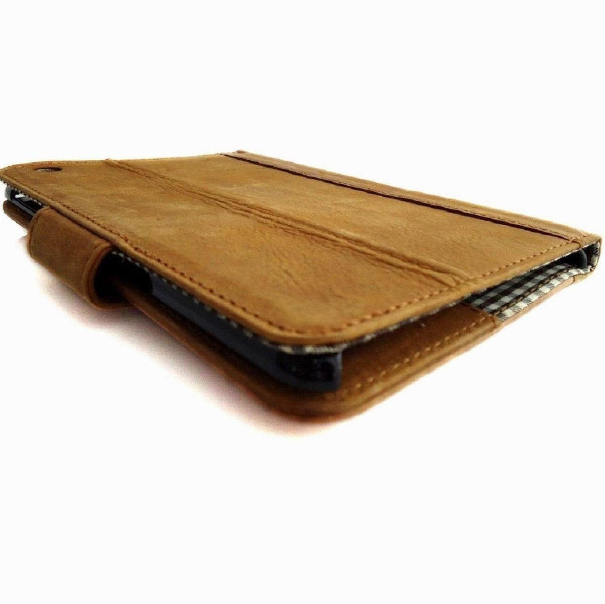 Genuine leather iPad Mini 2/3 case with stand, slim retro design, magnetic cover, compatible with Apple iPad mini models