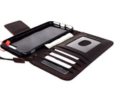 Étui magnétique en cuir véritable pour iPhone 8 Plus, portefeuille, porte-crédit, livre de luxe DavisCase