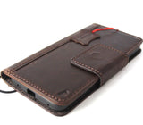 Echtlederhülle für Huawei Mate 20 Pro, Book Wallet Flip, handgefertigt, Magnetverschluss, kabelloses Laden, Gummi