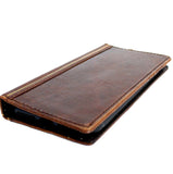 Genuine Dark Leather iPhone 7 Plus case cover Bible Design wallet credit holder book luxury Vintage Style Thin 1948 DavisCase