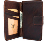 Genuine vintage leather Case for LG V40 book detachable wallet magnetic Removable cover slim brown cards slots handmade daviscase