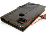 Genuine Dark Leather Case for Google Pixel 4a 4G Book Wallet Full holder Vintage Design Stand Classic Luxury Slim Soft Davis 1948