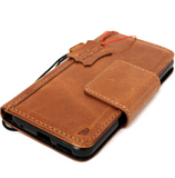 Genuine real vintage leather case for LG G6 book walle magnet cover handmade luxury light brown slim daviscase