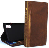 Genuine Leather Case for iPhone XS book bible wallet closure cover Cards slots Slim holder vintage Tan brown Daviscase