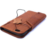 Echte Vintage-Lederhülle für das iPhone 6S Plus, Bibelbuch, Brieftasche, Kreditkarte, Ausweis, Magnet, Business, schlankes DavisCase 
