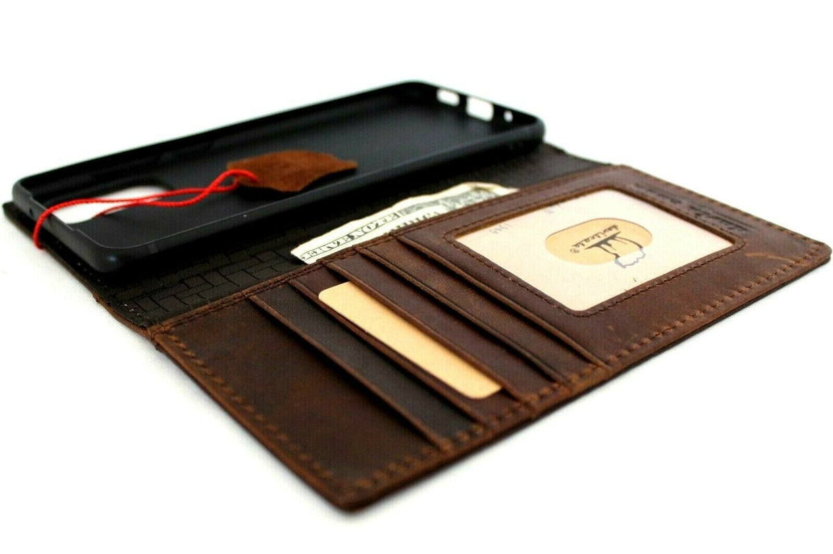Genuine leather Bible book wallet case for Samsung Galaxy S20 Plus by DAVISCASE with card slots and wireless charging holder