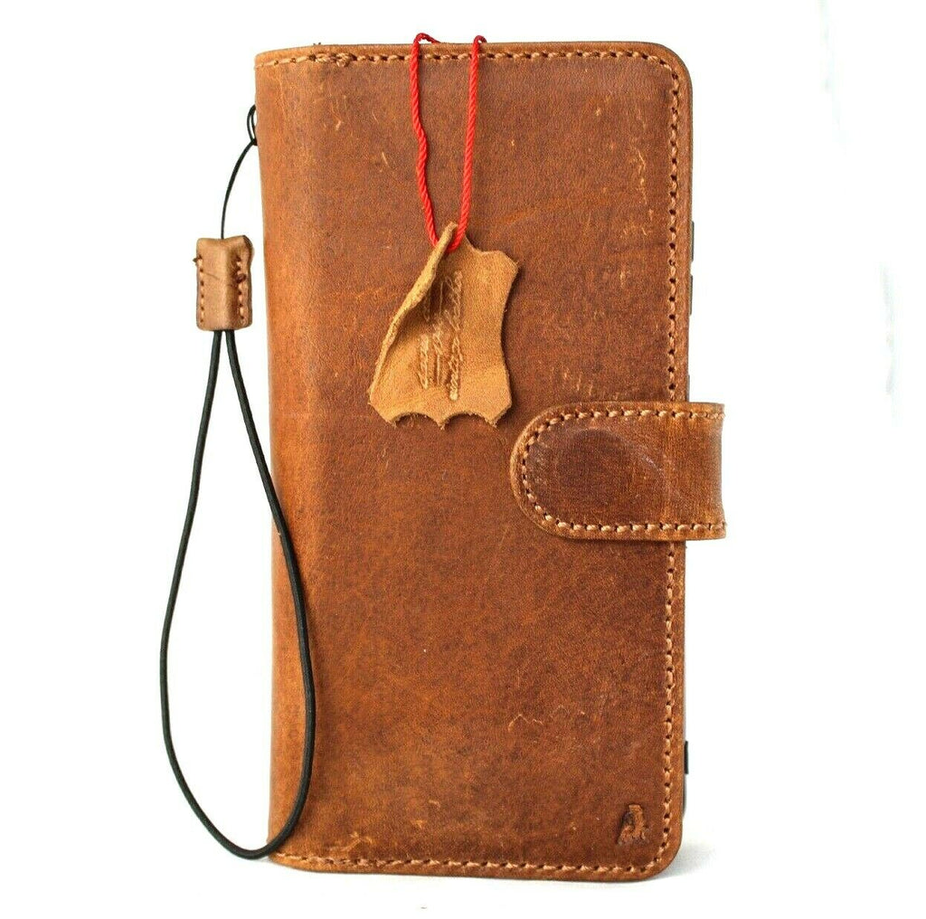 Genuine leather Samsung Galaxy S24 Ultra case by DAVISCASE with wallet design, removable cover, card slots, window, and magnetic closure.