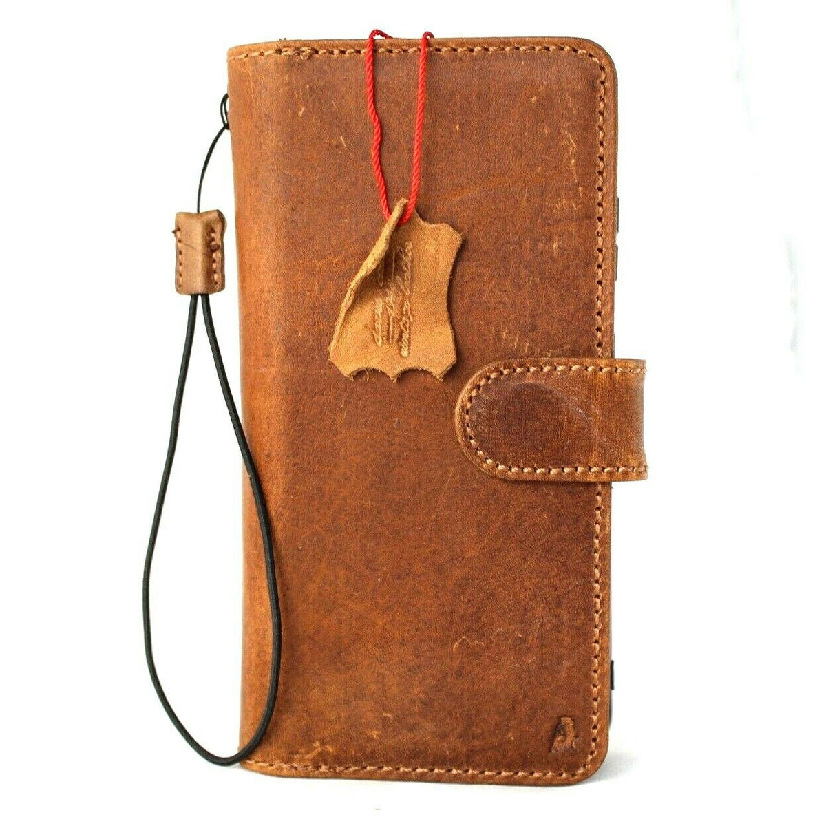 Genuine leather Samsung Galaxy S24 Ultra case by DAVISCASE with wallet design, removable cover, card slots, window, and magnetic closure.