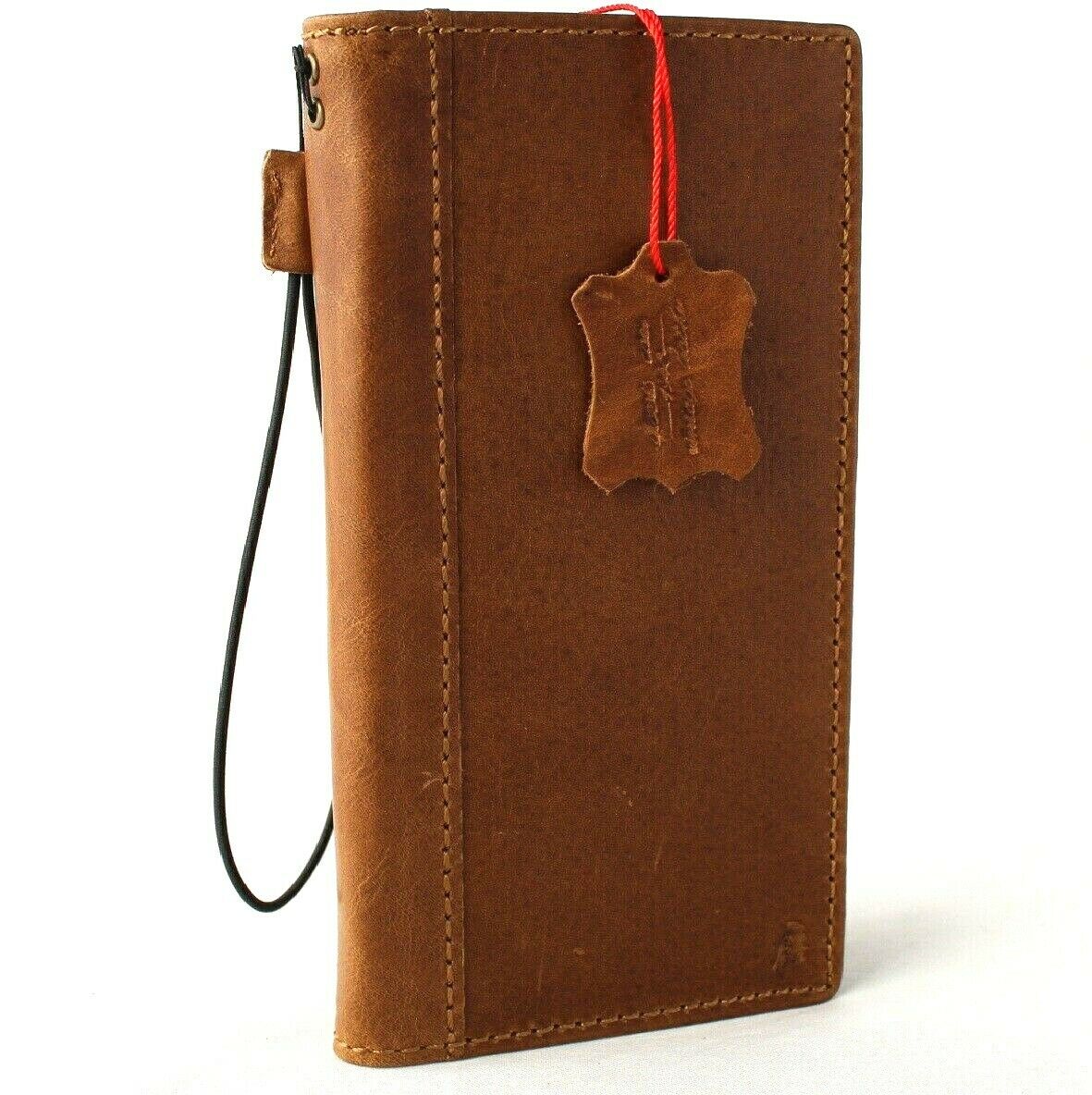 DavisCase genuine leather Galaxy S20 Ultra wallet case with card slots, wireless charging holder, and luxurious rubber accents.