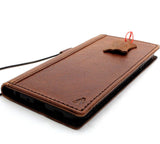 Véritable étui en cuir véritable pour LG G7 couverture mince support de livre portefeuille de luxe à la main daviscase support ID