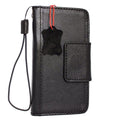 Handmade genuine Italian leather case for Samsung Galaxy S8 with wallet-style design and magnetic closure, crafted for business use.