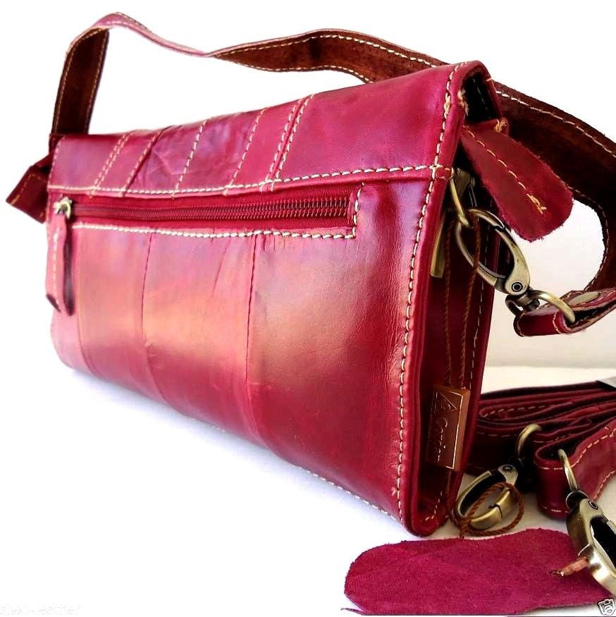 Genuine pink leather women's tote purse by DAVISCASE with wallet and clutch design, featuring coin compartments and stylish details.