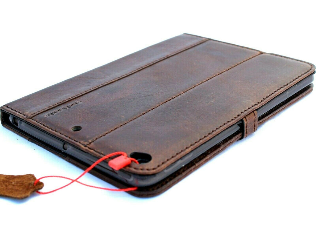 DavisCase genuine leather iPad Mini 5 case with card slots, soft rubber lining, handcrafted for 2019 Apple iPad mini 5.
