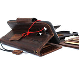 Genuine Dark Real Leather Case for Google Pixel 3 XL Book Wallet ID holder Retro Luxury Flip Magnetic Davis 1948