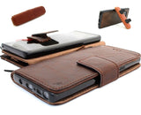 Genuine Dark Full Leather case for Samsung Galaxy Note 9 book wallet Removable cover soft vintage detachable credit cards slots slim + magnetic car holder Daviscase