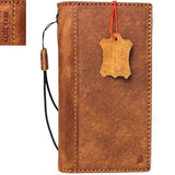 Genuine real leather Case for Oppo R11 plus book wallet cover Cards slots id cover hand made Art vintage brown slim daviscase