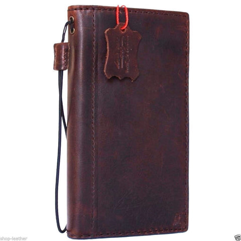 Genuine Italy real leather case for iPhone 6 6s Plus cover book wallet band credit card id business slim flip  uk