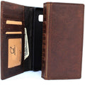Leather Samsung Galaxy Note 8 case by DAVISCASE with card slots, vintage design, slim profile, and soft textured finish.