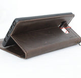 Echte Vintage-Lederhülle für Samsung Galaxy Note 8, Buch-Brieftasche, Magnetverschluss, Kartenfächer, dunkler Halter, Daviscase