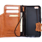Echtlederhülle für iPhone 8, Cover, Buch, Brieftasche, Karten, magnetisch, schlank, Davis Classic, 3D, kabelloses Laden