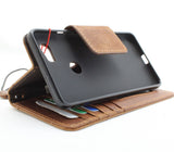 Echte Echtlederhülle für Google Pixel 2 XL, Buch-Brieftasche, handgefertigt, Retro-Softhalter, Magnetverschluss, gegerbt von IL Davis