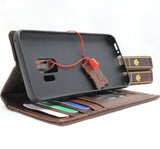 Echtlederhülle für Samsung Galaxy S9, Bibelbuch-Geldbörse, handgefertigt, Bibel-Daviscase-Prägung, individuelle Prägung