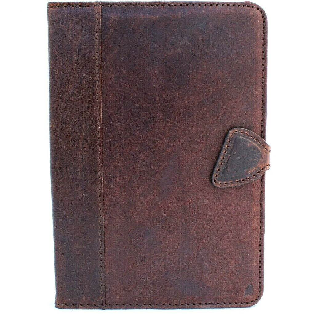 Vintage leather iPad mini 6 case by DAVISCASE with card slots, handmade details, rubber accents, designed for Apple iPad mini 6 (2021).