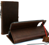 Véritable étui en cuir véritable pour Google Pixel 4 XL Book Wallet Porte-monnaie fait à la main Rétro Luxe IL Davis 1948