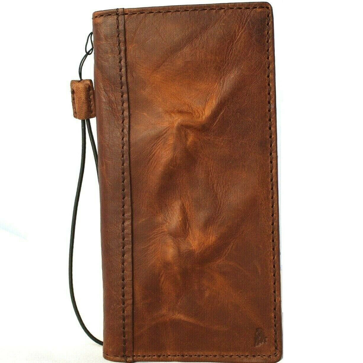 Genuine vintage leather Samsung Galaxy S21 Ultra 5G book wallet case with ID window, card slots, wireless charging, and rubber stand by DavisCase