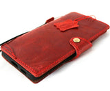 Genuine Full Leather Case for Samsung Galaxy S21 Ultra 5G Book Credit Cards Wallet Handmade Rubber Holder Cover Wireless Red Davis