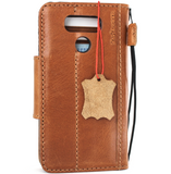 Genuine real vintage leather case for LG G6 book walle magnet cover handmade luxury light brown slim daviscase