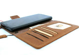 Véritable étui en cuir tanné véritable pour Samsung Galaxy NOTE 8 couverture de portefeuille de livre doux vintage fentes pour cartes mince chargement sans fil daviscase 
