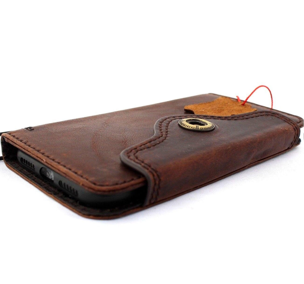 Genuine oiled leather iPhone XS MAX case cover with wallet and credit card slots, handmade luxury phone holder by vendor-unknown.
