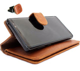 Schutzhülle aus echtem, weichem Leder für das Galaxy Note 9, mit Buch-Brieftasche, weichem Vintage-Design, abnehmbaren Kartenfächern, schmaler Magnethalterung + magnetischer Autohalterung von DavisCase