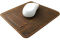 Genuine handmade soft leather iPad case by DAVISCASE with vintage retro style, showcasing the crafted leather exterior and stitching.