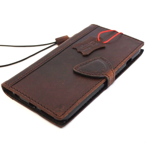 genuine OIL leather case for iPhone 6s Plus cover book wallet band credit card id magnet business slim magnet  JP daviscase