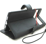 Genuine Leather Case for Google Pixel 6 Book Wallet  Closure Holder Black Retro Stand Luxury Davis 1948 5G Wireless Charging IL