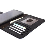 Echte Vintage-Lederhülle für Samsung Galaxy NOTE 8, Buch-Brieftasche, Magnetverschluss, schwarze Abdeckung, Kartenfächer, schlankes Daviscase
