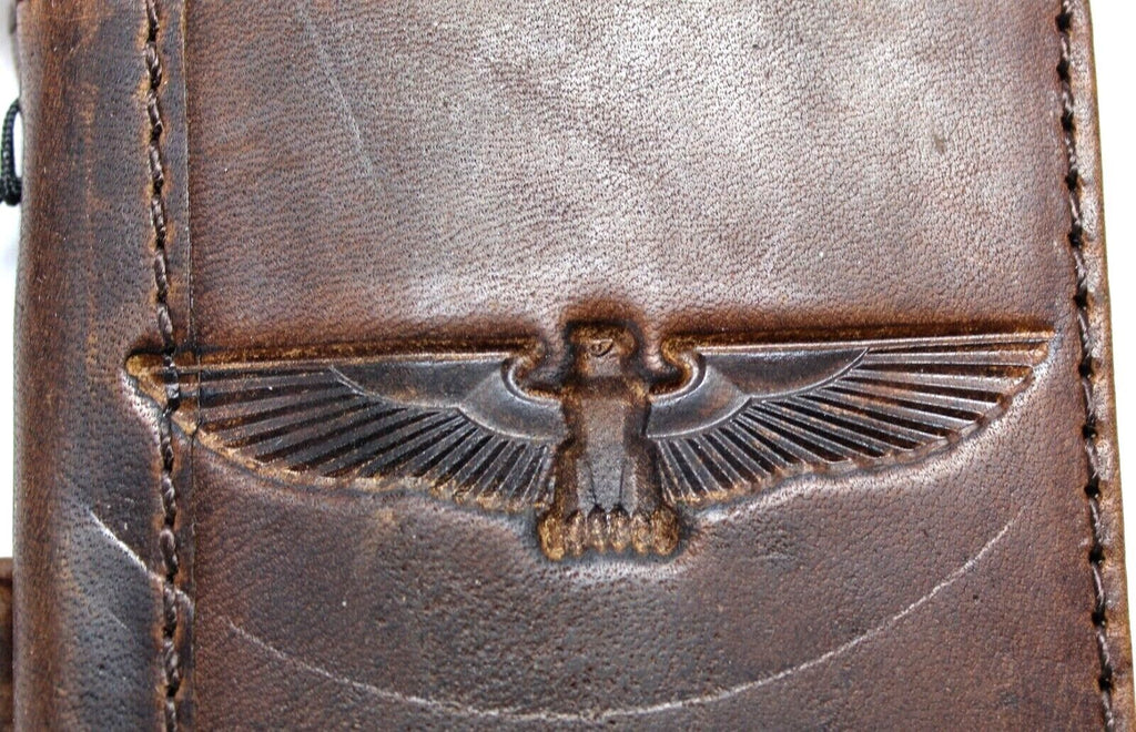 Handmade genuine leather phone case for iPhone 11-15 Pro Max, with vintage style, credit card slots, and full grain leather by DAVISCASE.