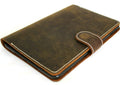 Genuine soft leather iPad Mini 5 case by DAVISCASE with card slots, vintage design, handmade craftsmanship, and pen holder.