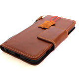 Echte Vintage-Ledertasche für LG V20, Buch-Brieftasche, magnetische Abdeckung, hellbraun, Kartenfächer, dünnes Daviscase
