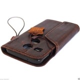 genuine italian leather hard Case for LG nexus 5x book wallet magnet cover dark brown cards slots slim daviscase